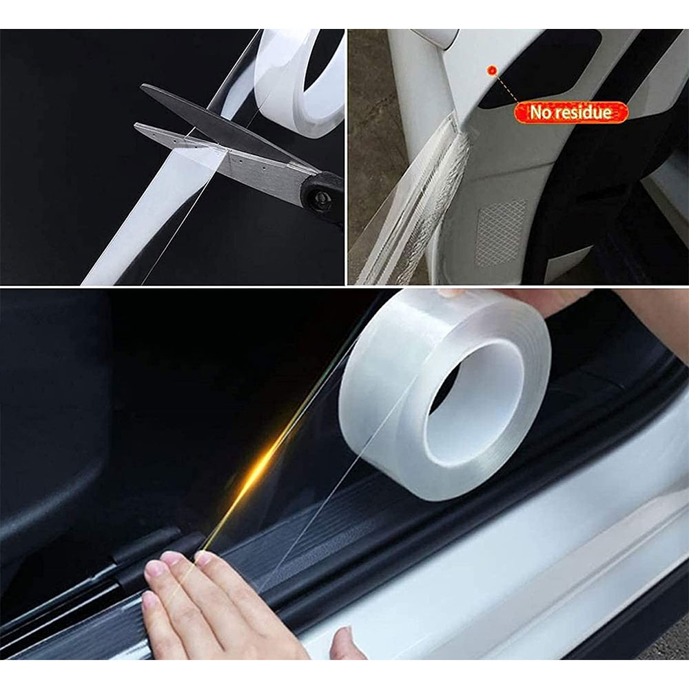 (5mx5cm) Auto Einstiegsleisten Schutz Selbstklebende Lack Schutzfolie -  Transparent
