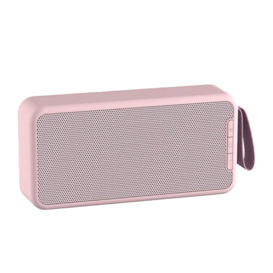 Image of 5W Bluetooth Lautsprecher Subwoofer FM Radio / Aux In / USB A / Micro SD Kartenslot + Schlaufe - Rosa bei Apfelkiste.ch