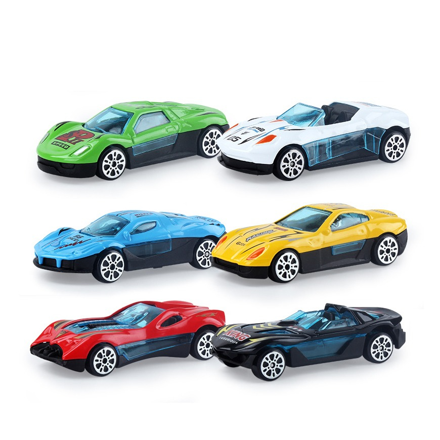Image of (6-tlg. Set) 1:64 Spielzeug Kinder Sport Auto Racing Car Fahrzeug bei Apfelkiste.ch