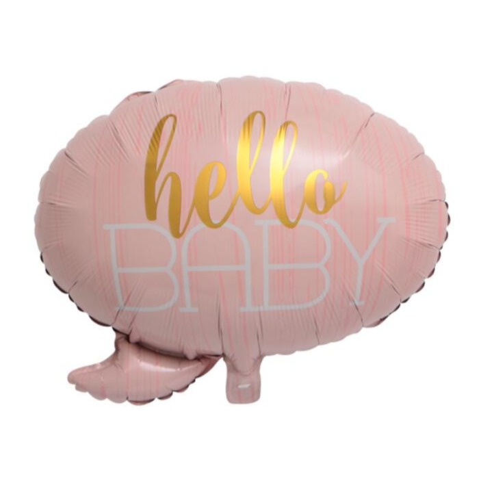Image of (60x45cm) Folien Luftballon Baby Shower / Geburt Sprechblase - Hello Baby bei Apfelkiste.ch