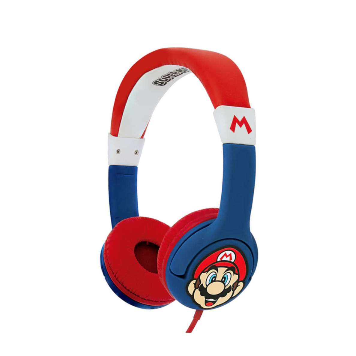 Image of OTL Technologies - 3.5mm Kinder Kopfhörer On-Ear 85dB Begrenzte Lautstärke (SM0762) Grössenverstellbar - Super Mario Junior bei Apfelkiste.ch