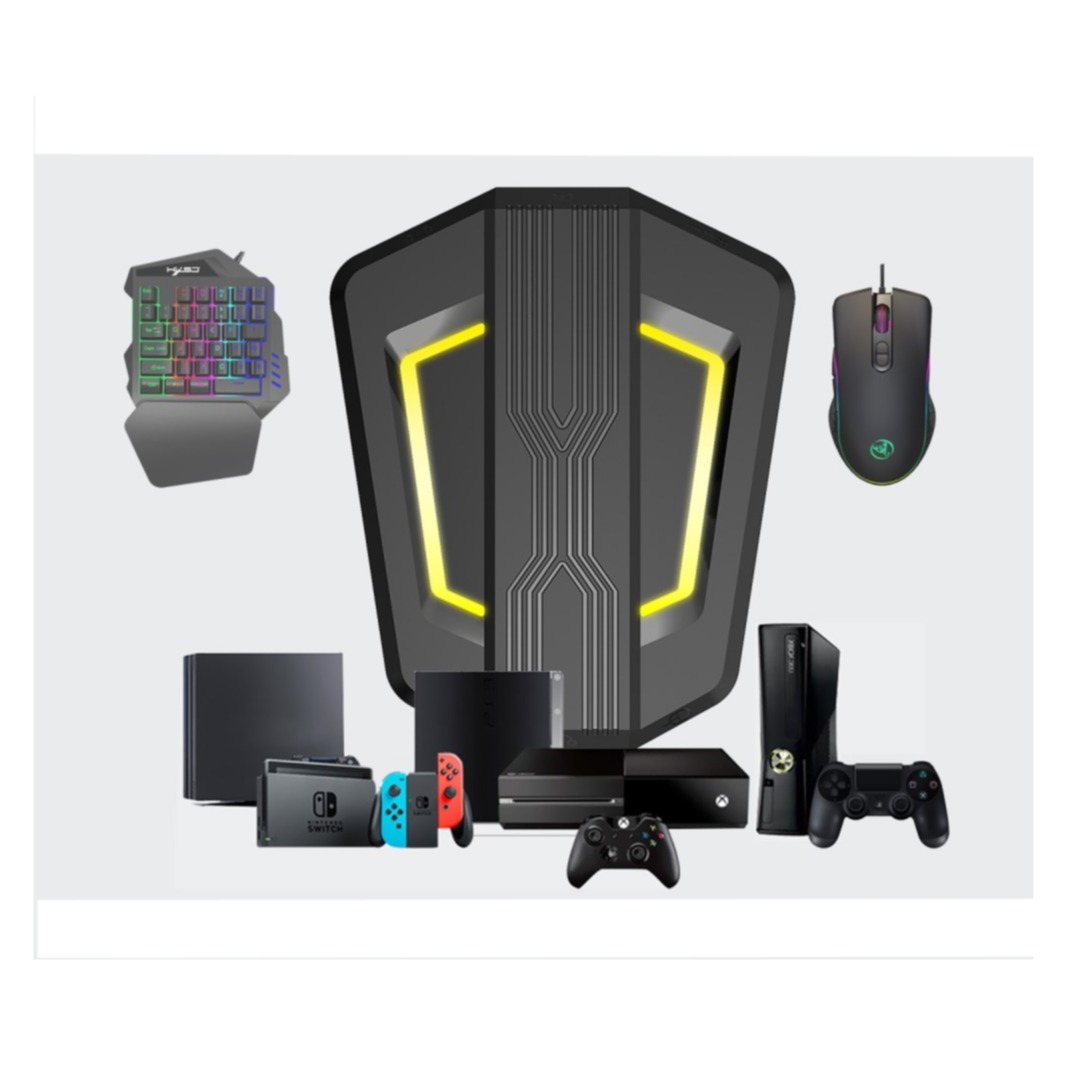 Nintendo Switch PS4 PS3 3-tlg. Set) Gaming Tastatur und Maus + Konverter