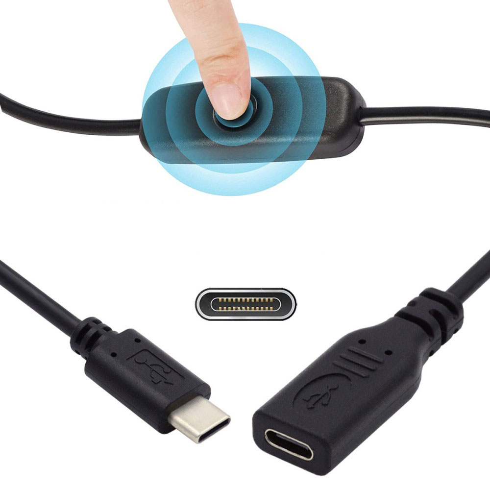 USB-C Auf USB-C Ladekabel Mit LED-Anzeige – 2 Geräte Gleichzeitig Laden, Inkl. Kopfhörer-Verlängerung