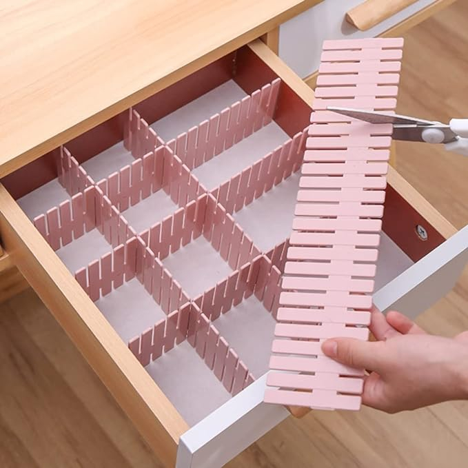 4er Set 37x7cm Schubladen Teiler Schrank Organizer