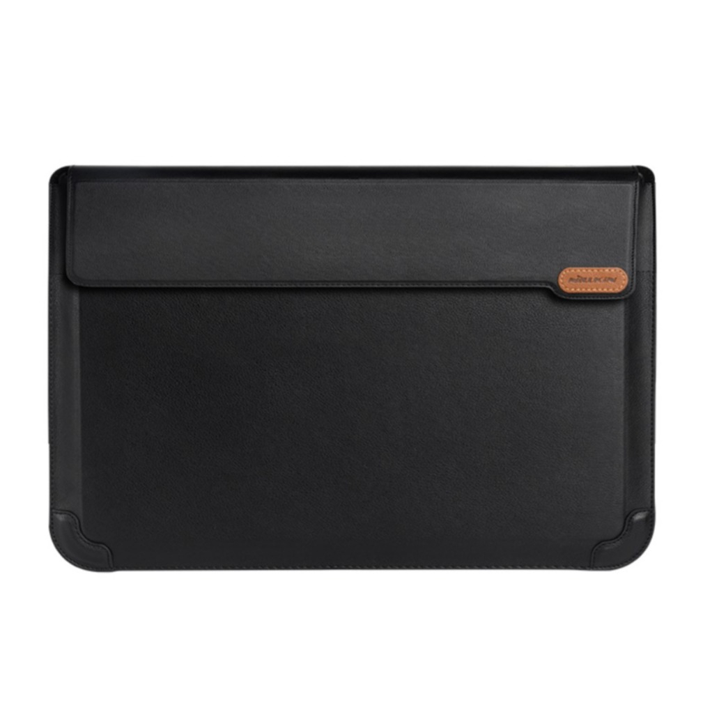 Image of Nillkin - 3in1 Universal 16" Querformat Laptop / MacBook / Tablet Leder Tasche Sleeve + Mauspad + Aufsteller im Vintage Look - Schwarz bei Apfelkiste.ch
