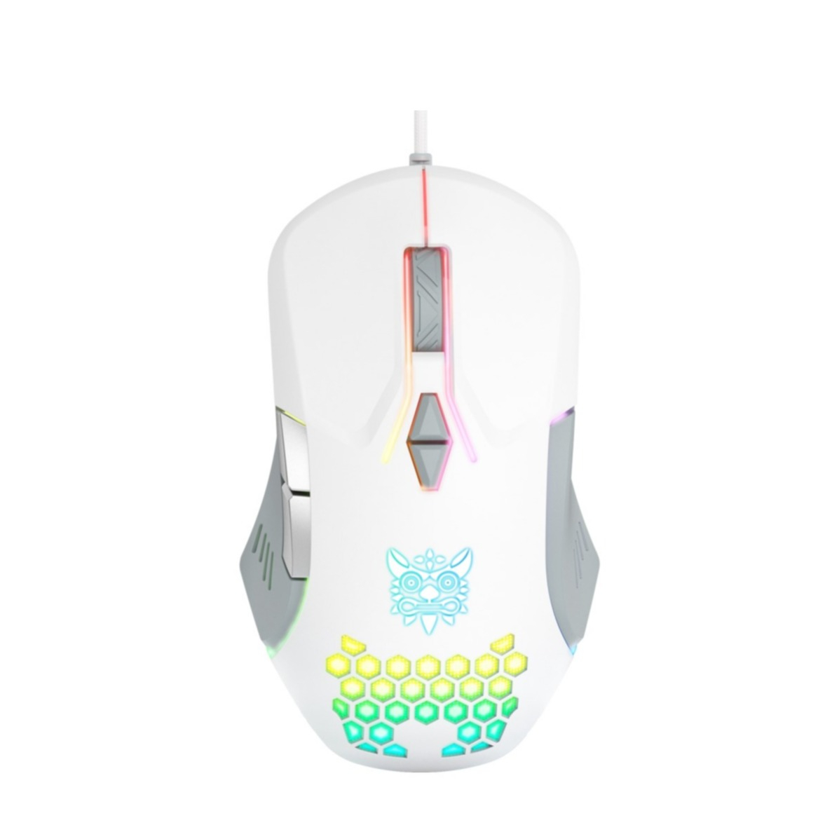 Image of Onikuma - CW902 Optische USB Gaming Maus mit Kabel 6400 DPI mit RGB LED Beleuchtung und 7 Tasten - Weiss bei Apfelkiste.ch