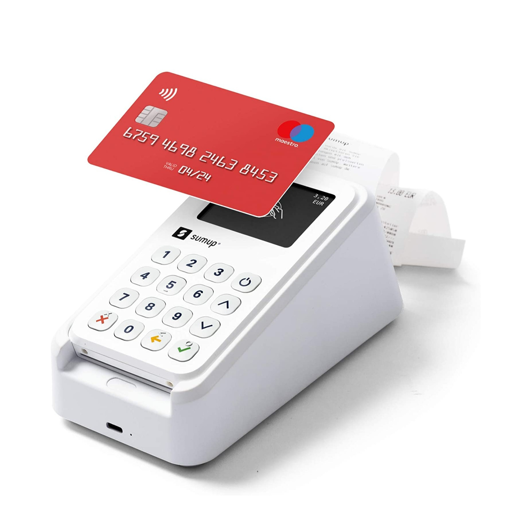 Image of SumUp - 3G+ Payment Kit Bezahlterminal Kartenterminal (Visa, Mastercard, Maestro, Apple Pay etc.) mit Wifi Belegdrucker für iOS/Android - Weiss bei Apfelkiste.ch