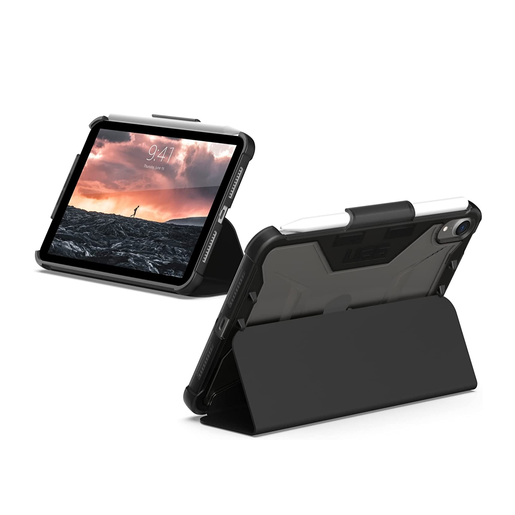 Image of UAG Urban Armor Gear - iPad Mini 6 (2021) Schutzhülle Plyo Case (123282114043) - Transparent / Schwarz (Ice) bei Apfelkiste.ch