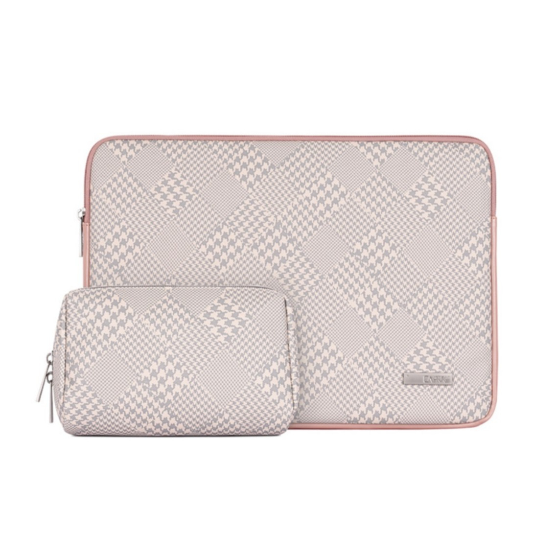 Image of Universal 14" Leder Tasche für MacBook / Laptop / Notebook + Maustasche - Rosa bei Apfelkiste.ch