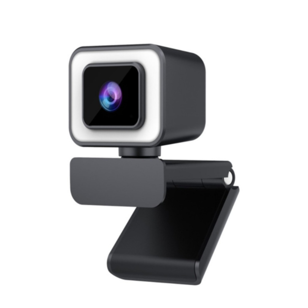 Image of USB Webcam 3MP 2K Full HD Kamera Laptop / PC mit Mikrofon und LED Ringlicht - Schwarz bei Apfelkiste.ch