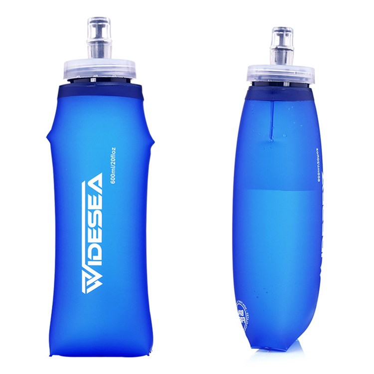 600ml) Trinkblase Faltbare Wasserbeutel Flasche Blau