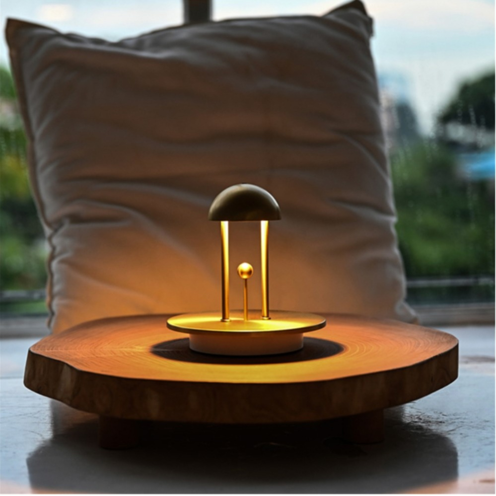 Image of Tubicen - Jingle Edelstahl LED Retro Lampe Dimmbar mit Gestensteuerung + 2000mAh Akku (14x15cm) - Gold bei Apfelkiste.ch