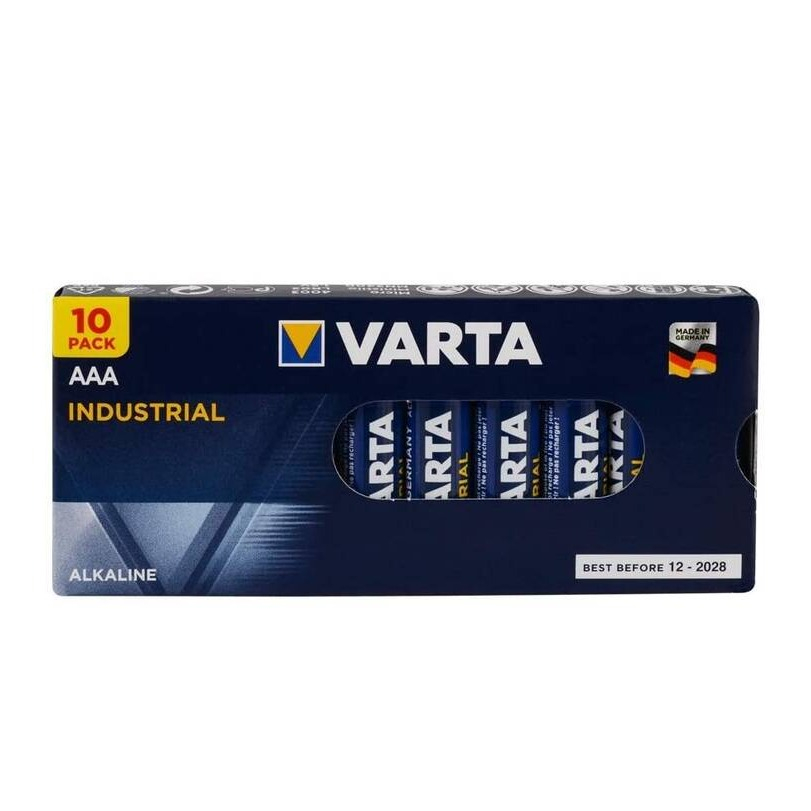 Image of Varta - 10er Pack Industrial Pro AAA Batterie (4003) LR03 MN2400 Alkaline 1.5V bei Apfelkiste.ch