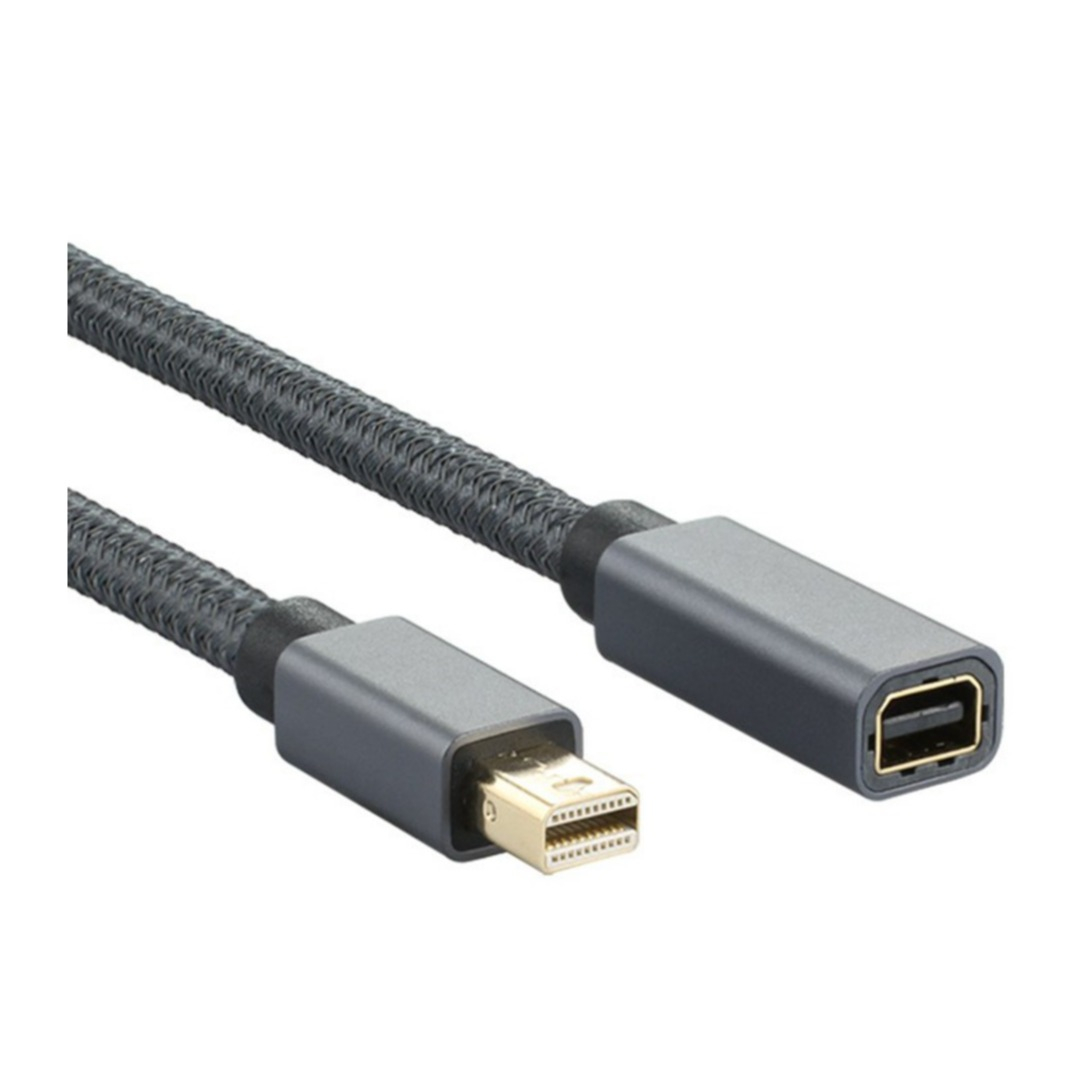Image of (1m) Mini DisplayPort MDP Thunderbolt auf Mini DisplayPort MDP 4K@60Hz Verlängerungskabel Adapter Kabel - Grau bei Apfelkiste.ch