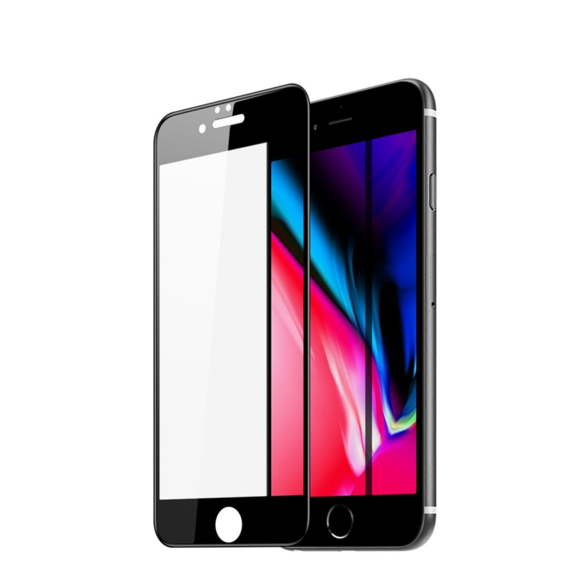 Image of Dux Ducis - iPhone 8 Plus / 7 Plus / 6S Plus / 6 Plus Plus Full-Screen Vollbild Panzer Glas Display mit Rahmen - Schwarz bei Apfelkiste.ch