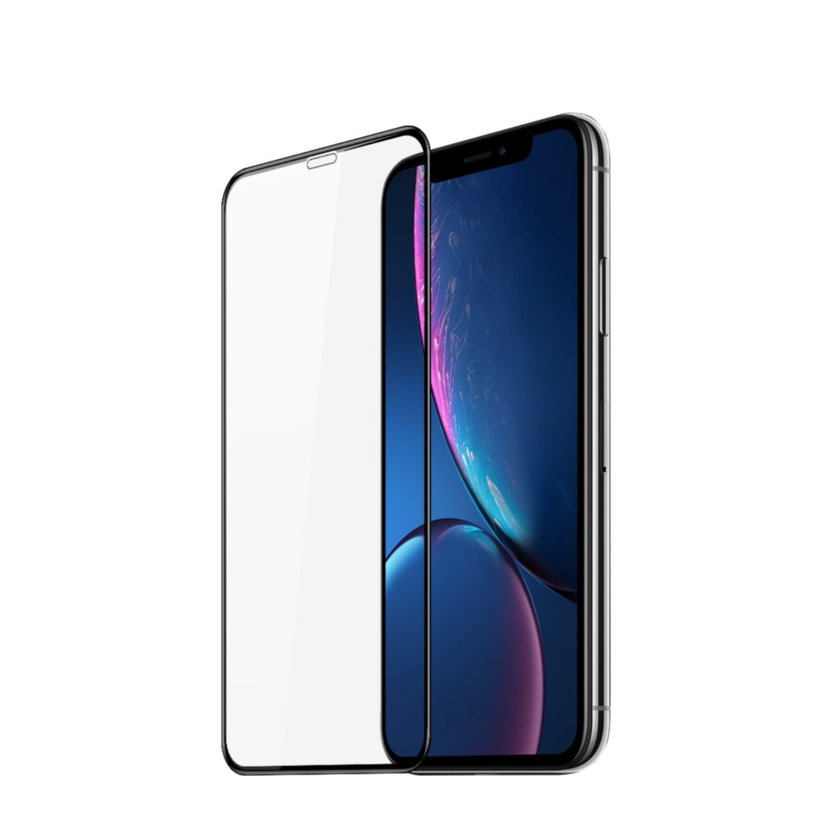 Image of Dux Ducis - iPhone 11 / iPhone Xr Full-Screen Vollbild Panzer Glas Display mit Rahmen - Schwarz bei Apfelkiste.ch