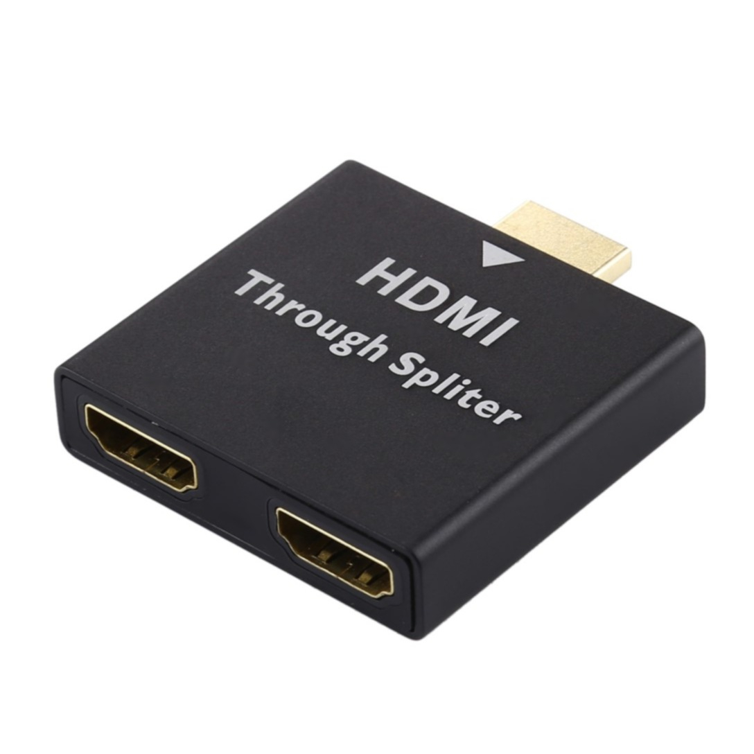 Image of HDMI auf Dual HDMI Adapter Splitter Switch Audio Video Konverter 1x Input / 2 x Output - Schwarz bei Apfelkiste.ch