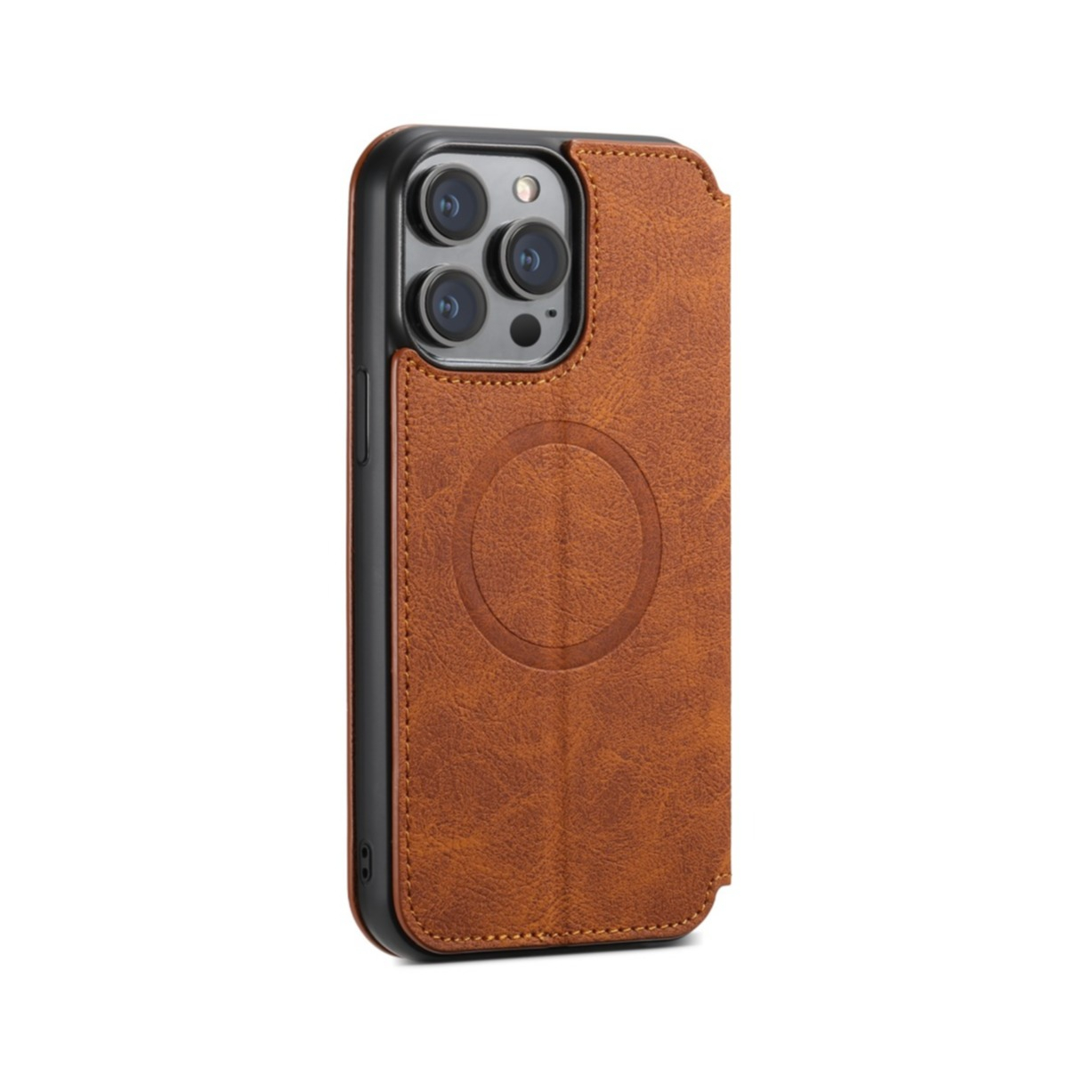 Leder-Hülle Für IPhone 13 Mit Magnetverschluss, Kartenfächern & Standfunktion