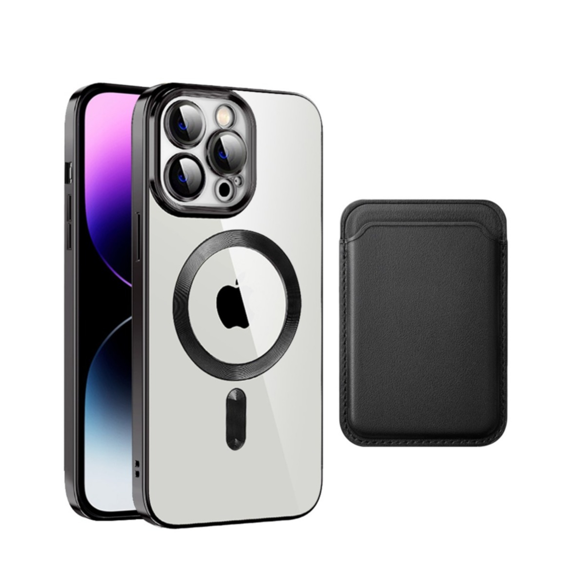 MOBESV 2-in-1 Magnetische Handyhülle Für IPhone 14 Pro – Mit Wallet & Ständer, MagSafe Kompatibel, RFID-Schutz, Grau