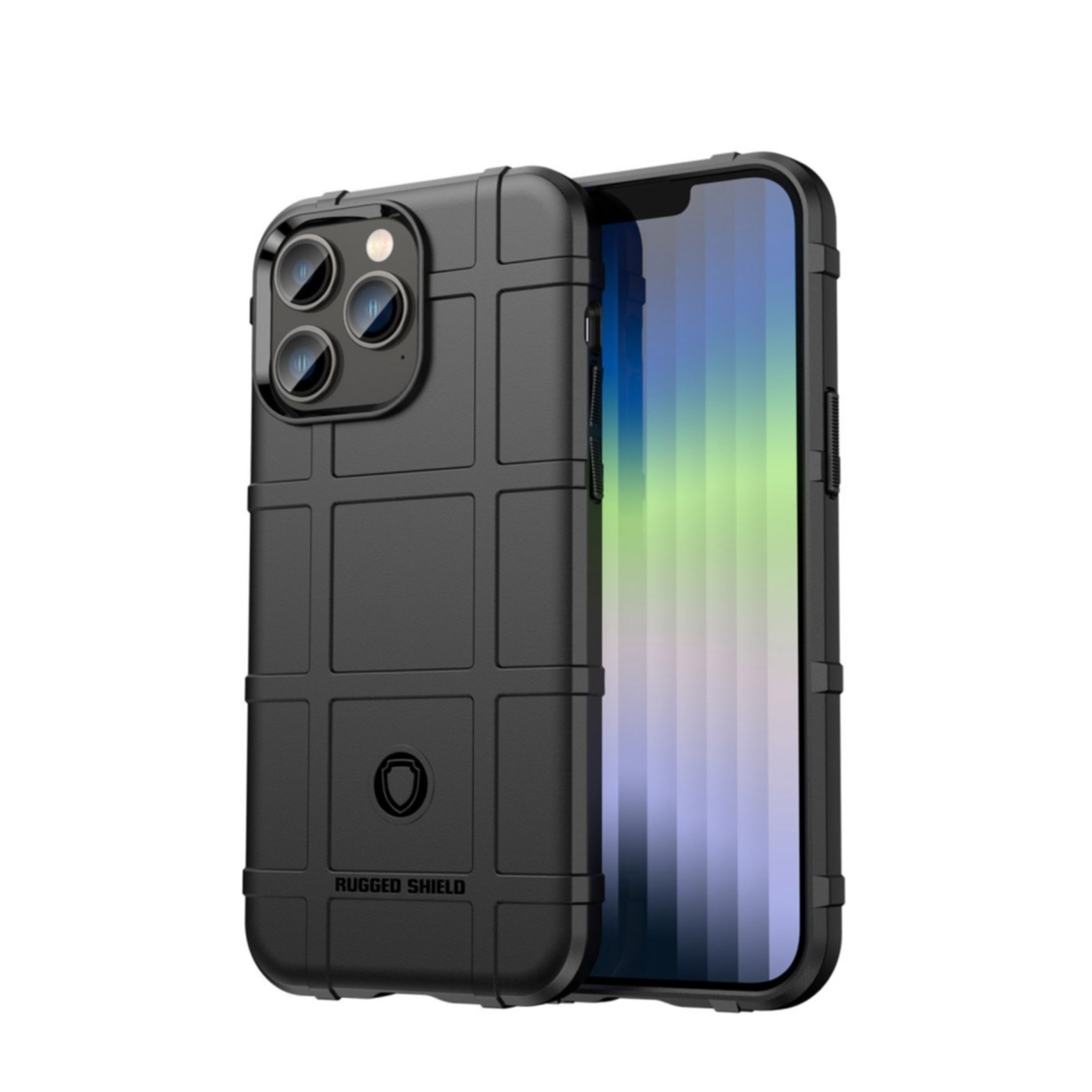 Image of iPhone 14 Pro Max Outdoor Gummi Schutzhülle Anti-Shock - Schwarz bei Apfelkiste.ch