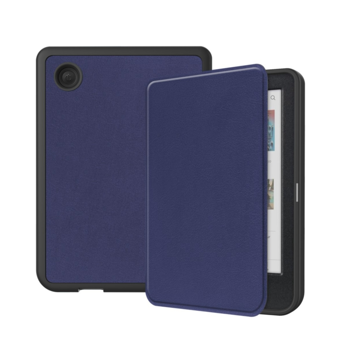 kobo Clara BW 本体とケース Kobo Clara Colour / Clara BW Leder Tasche Hülle Cover in Blau