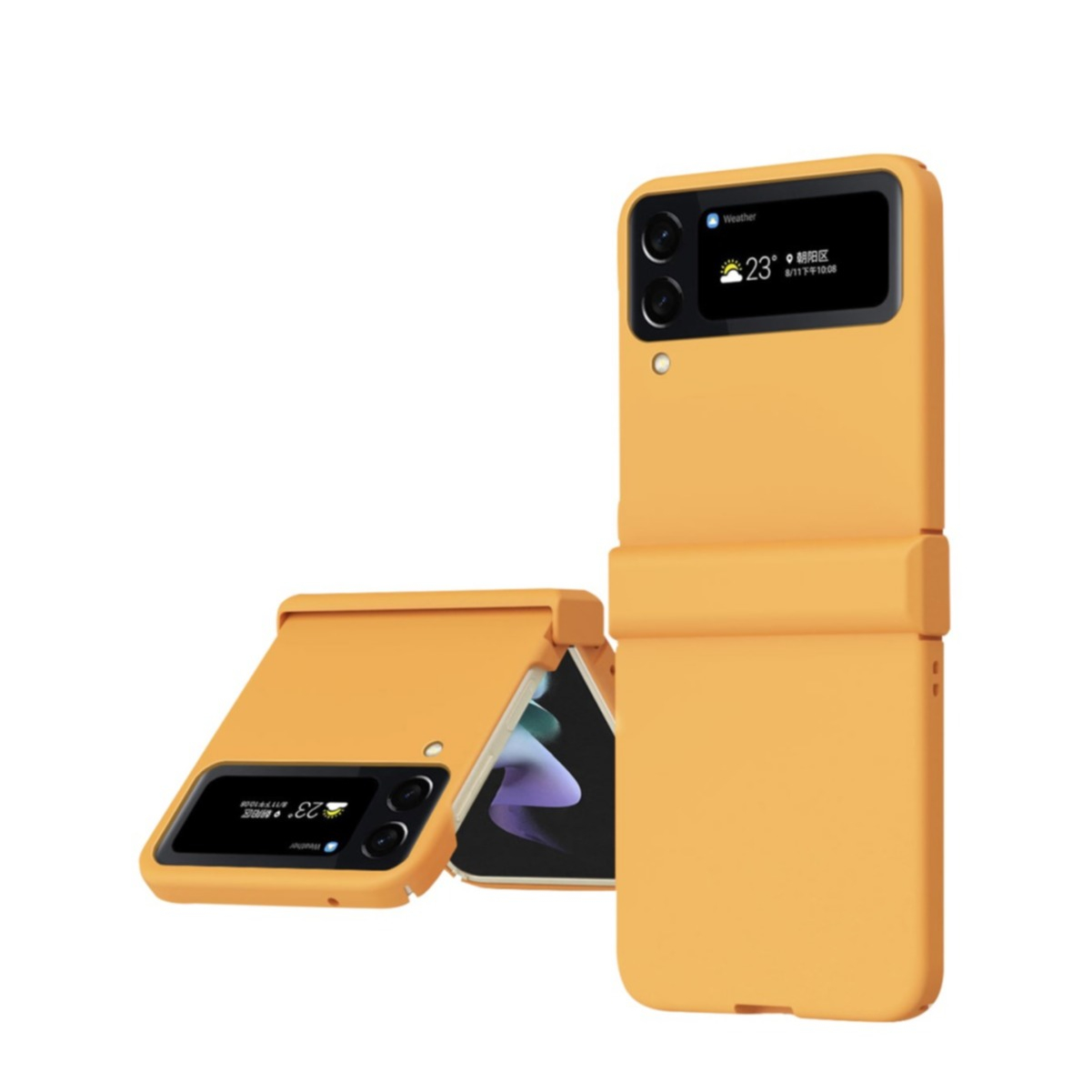 Image of Samsung Galaxy Z Flip4 5G Hardcase Schutzhülle mit Scharnier Design - Orange bei Apfelkiste.ch