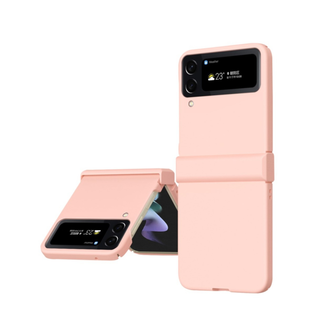 Image of Samsung Galaxy Z Flip4 5G Hardcase Schutzhülle mit Scharnier Design - Rosa bei Apfelkiste.ch