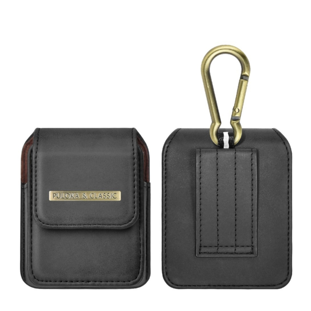 Image of Samsung Galaxy Z Flip4 5G Leder Tasche mit Karabinerhaken - Schwarz bei Apfelkiste.ch