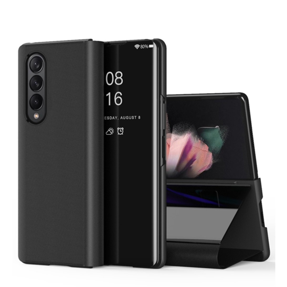Image of Samsung Galaxy Z Fold4 5G Clear View Standing Cover Hülle - Schwarz bei Apfelkiste.ch