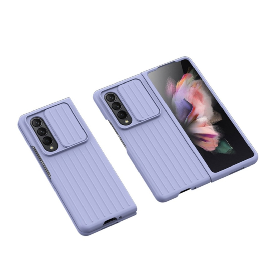 Image of Samsung Galaxy Z Fold4 5G Schutz Hülle Cam-Slider Kameraschutz - Lila bei Apfelkiste.ch