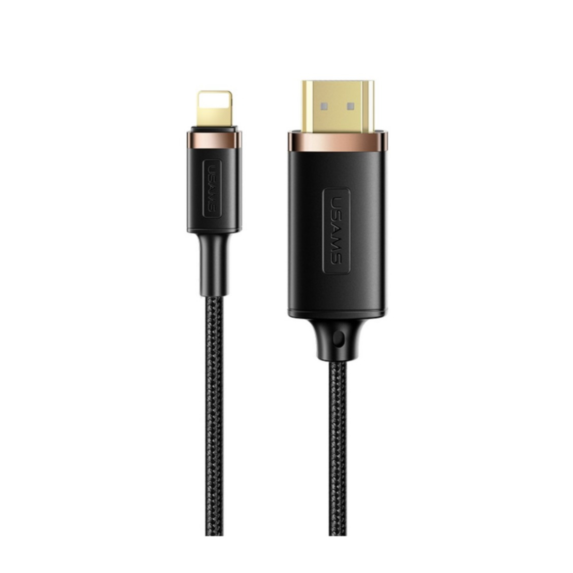 Image of Usams - (2m) Lightning auf HDMI 1080p Konverter Adapter Nylon Kabel - Schwarz bei Apfelkiste.ch