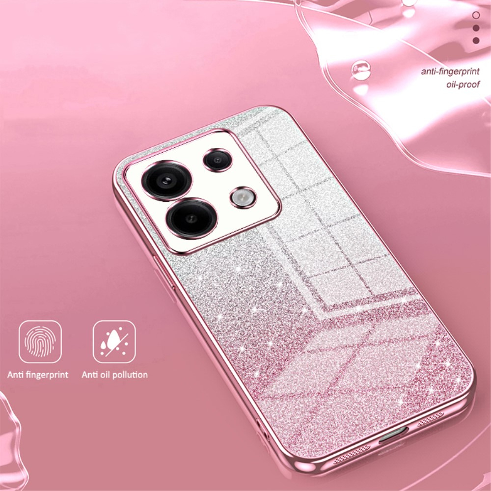 Coole Handyhülle Für Xiaomi Redmi Note 13 4G – Transparent Mit Glitzer-Einsatz Und Stoßfestem Schutz