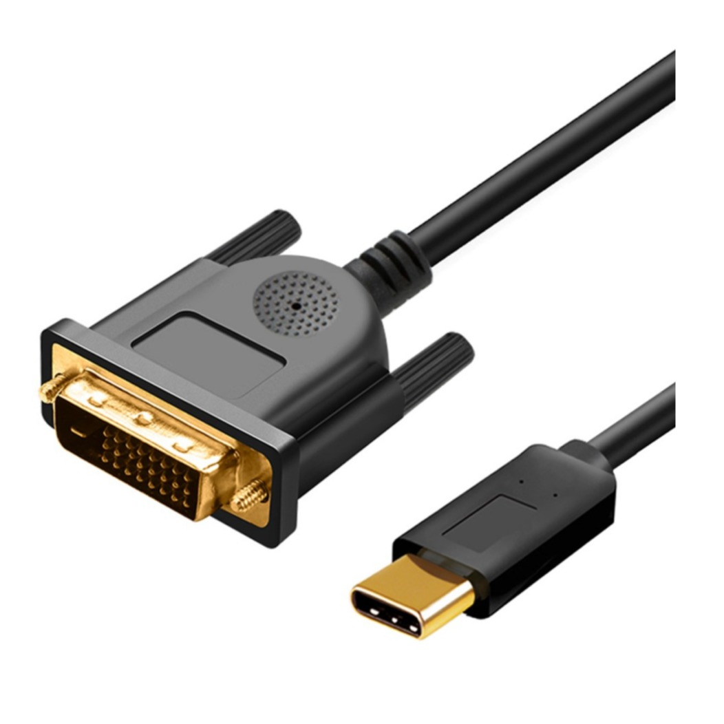 Image of (1.2m) USB C auf DVI 4K Ultra HD Video Kabel Adapter Konverter mit vergoldeten Kontakten - Schwarz bei Apfelkiste.ch