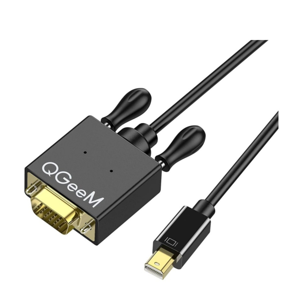 Image of (1.8m) Mini Displayport MDP Thunderbolt auf VGA 1080p@60Hz Adapter Kabel mit vergoldeten Kontakten - Schwarz bei Apfelkiste.ch