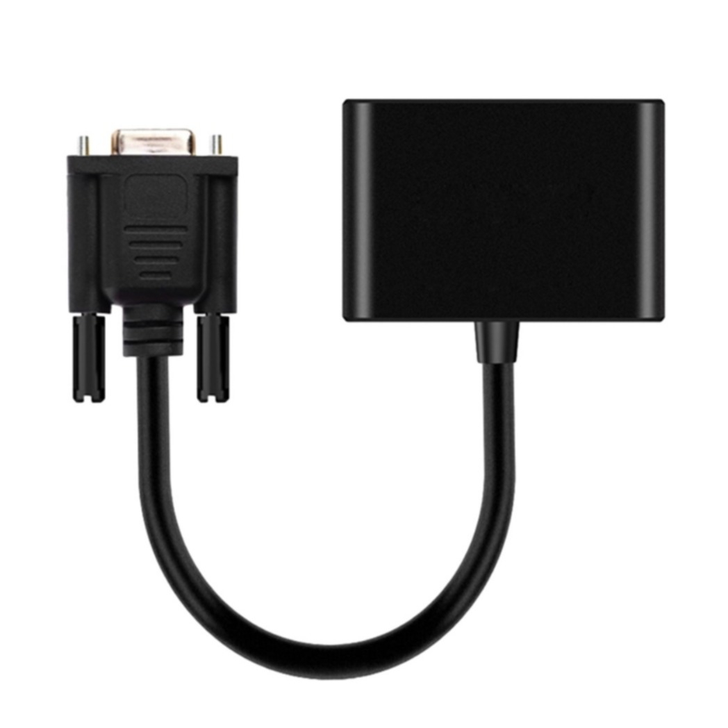 Image of (20cm) VGA auf HDMI 1080p FullHD / VGA / 3.5mm Klinke Adapter - Schwarz bei Apfelkiste.ch