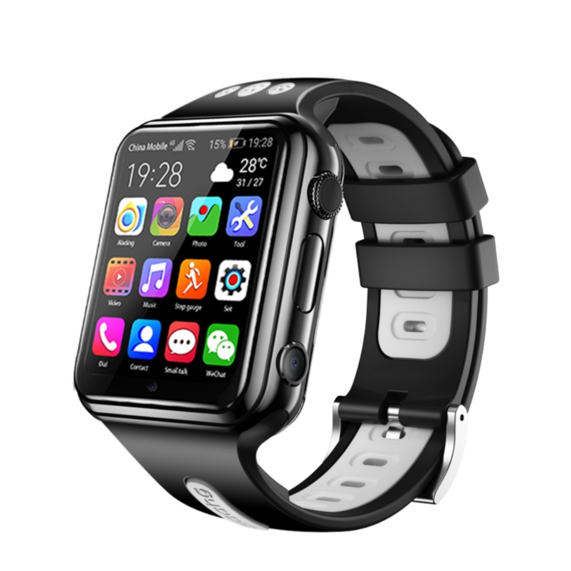 Image of Kinder GPS Fitness Tracker Smart Watch 1.54" HD Display mit Alarmfunktion / Kamera und Videotelefonie + 4G Nano Sim Karten Slot (IP67) - Schwarz bei Apfelkiste.ch
