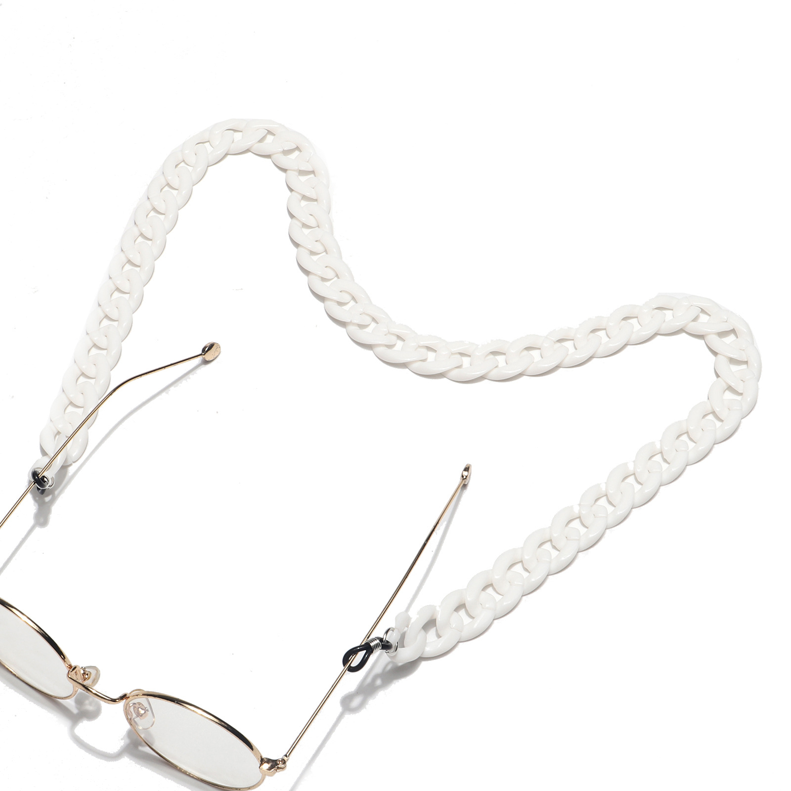 Image of (68cm) Eyewear Halter Brillenkette Sonnenbrillenband Acryl - Weiss bei Apfelkiste.ch