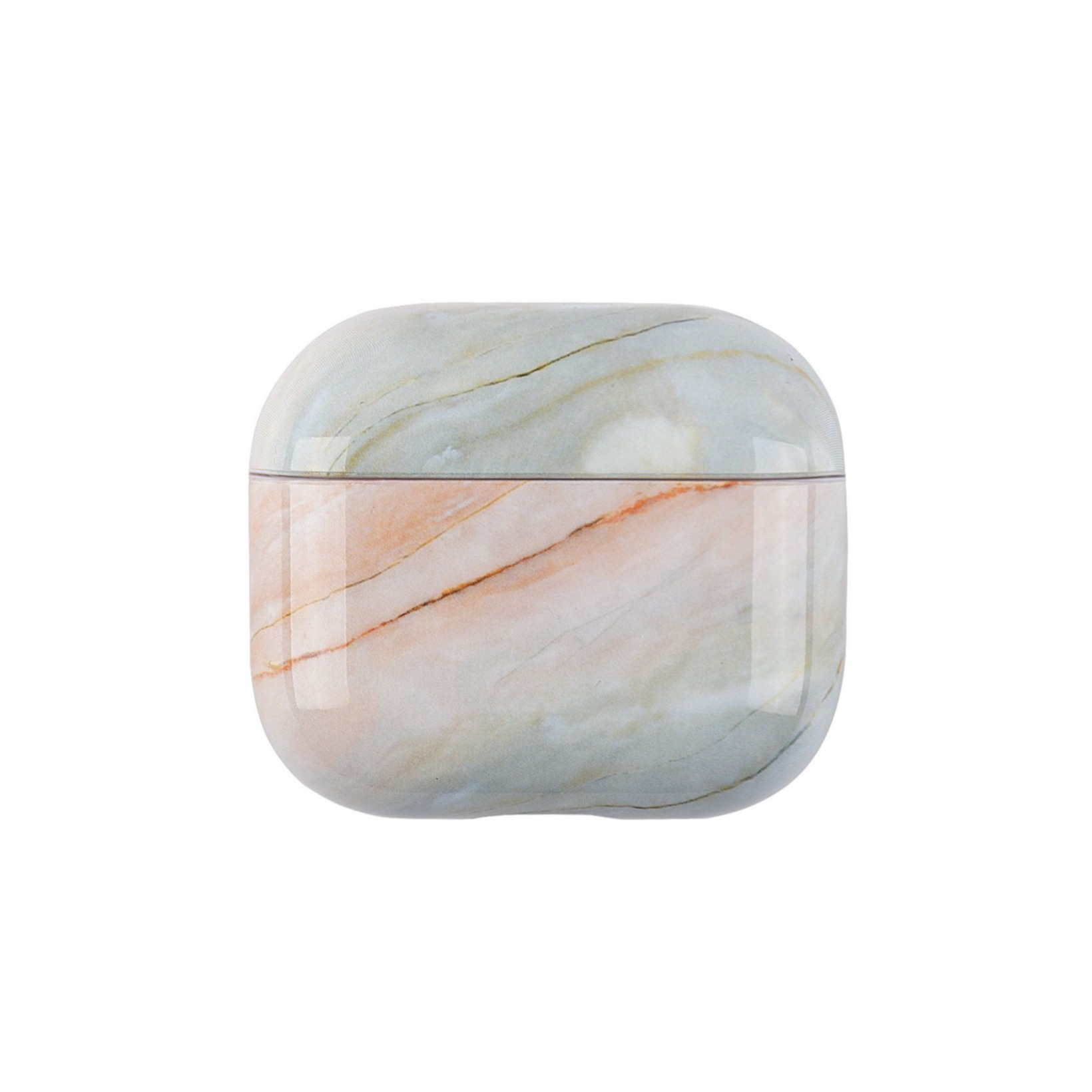 Image of AirPods (3. Generation) Hardcase Schutzhülle Abdeckung Marble Marmor - Grau / Rosa bei Apfelkiste.ch
