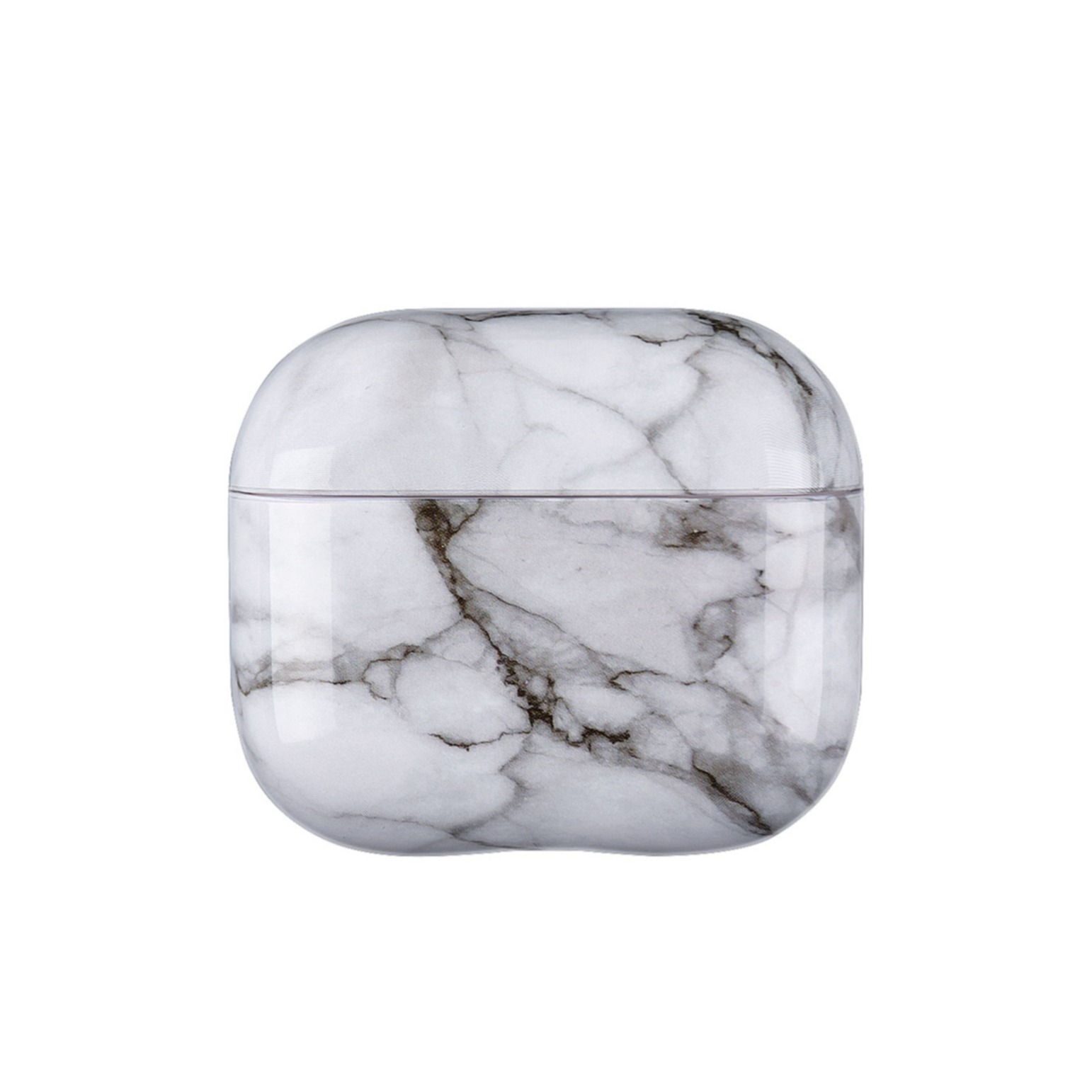 Image of AirPods (3. Generation) Hardcase Schutzhülle Abdeckung Marble Marmor - Weiss / Grau bei Apfelkiste.ch