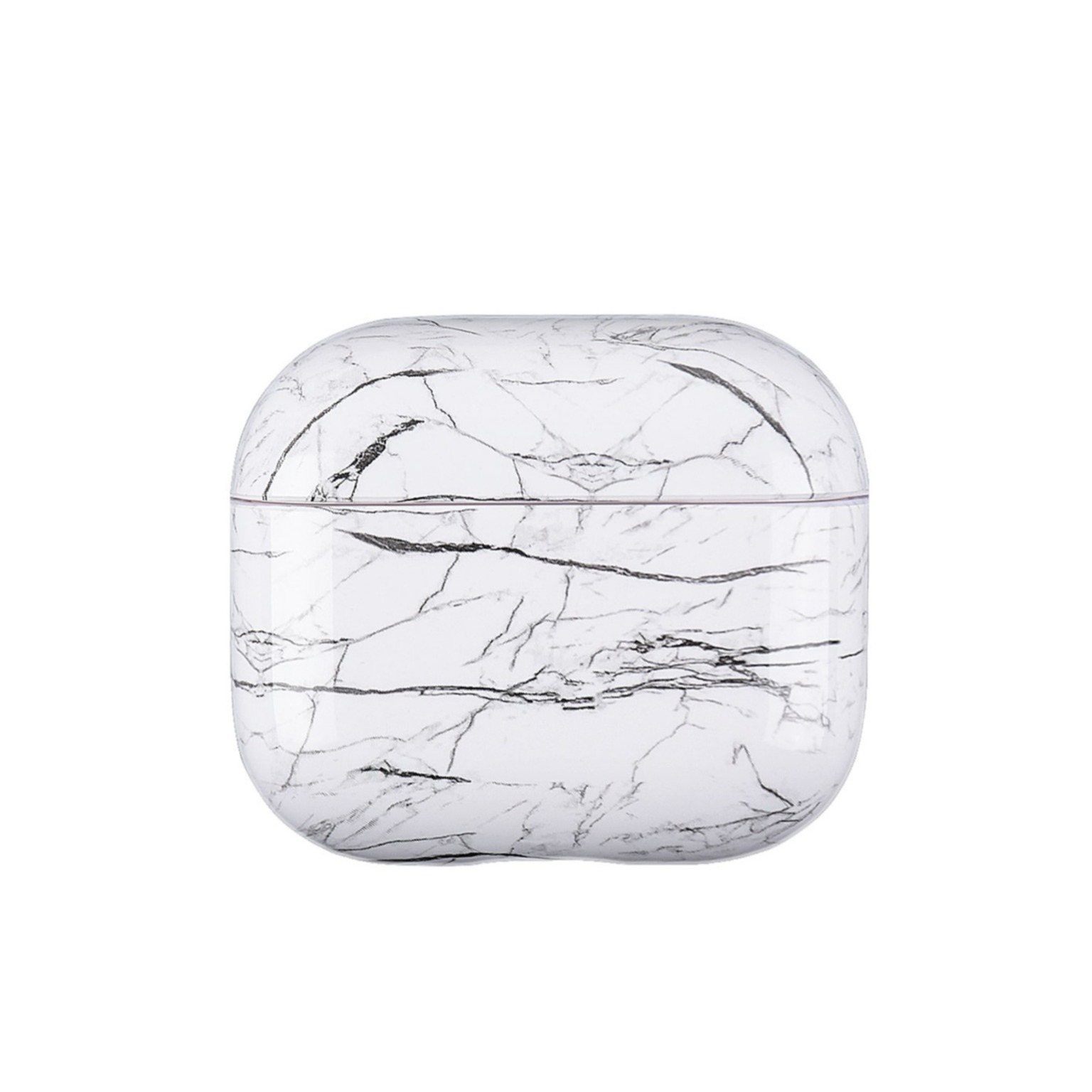 Image of AirPods (3. Generation) Hardcase Schutzhülle Abdeckung Marble Marmor - Weiss / Schwarz bei Apfelkiste.ch