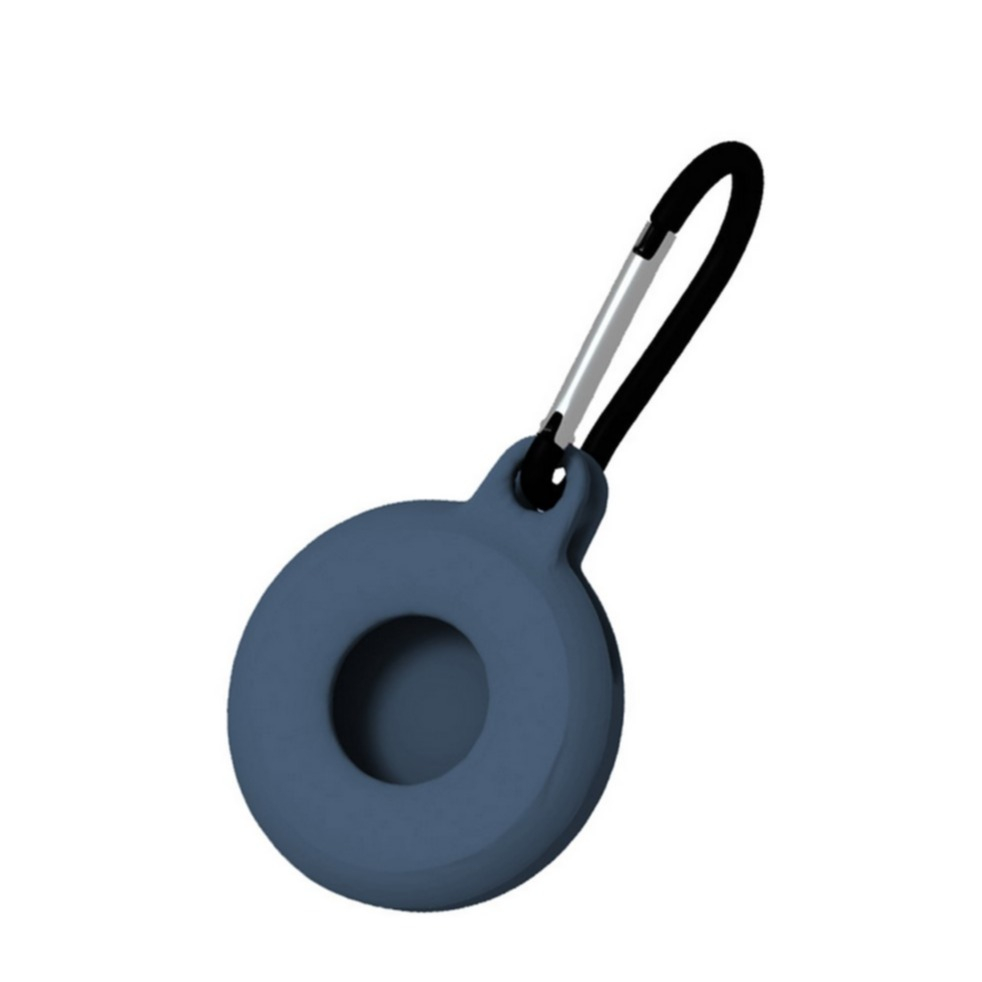 Image of Apple AirTag Anhänger Silikon Case Hülle Schlüsselanhänger mit Karabinerhaken - Dunkelblau bei Apfelkiste.ch