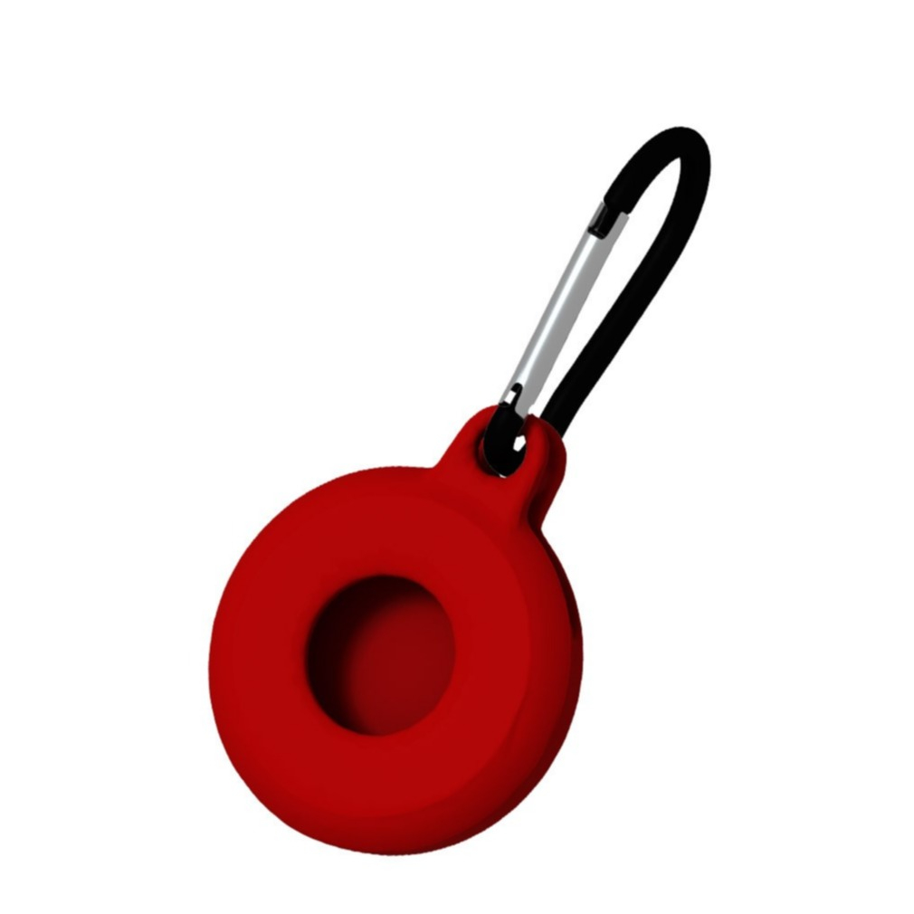 Image of Apple AirTag Anhänger Silikon Case Hülle Schlüsselanhänger mit Karabinerhaken - Rot bei Apfelkiste.ch