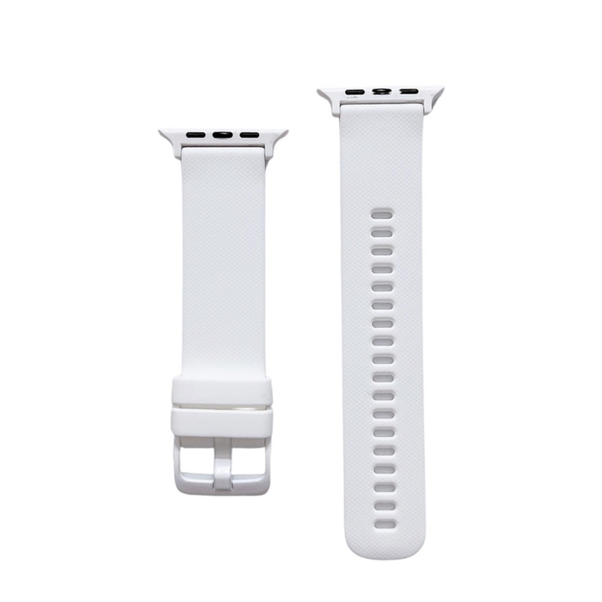 Image of Apple Watch (41/40/38 mm) Ersatz Silikon Sport Armband Grip (Gelenkumfang: 175-220mm) - Weiss bei Apfelkiste.ch