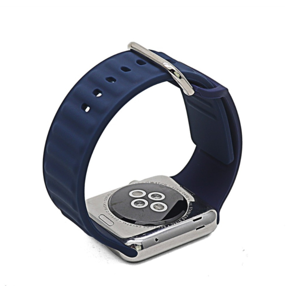 Image of (Gr. XXL) Apple Watch (45/44/42 mm) Silikon Soft Touch Armband (Gelenkumfang 190 - 230 mm) - Blau bei Apfelkiste.ch