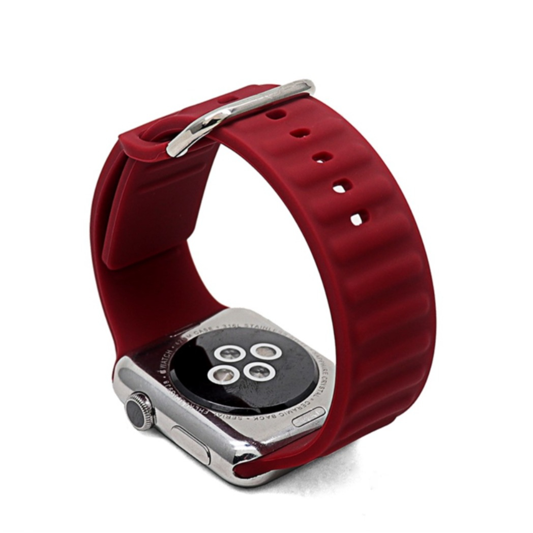 Image of (Gr. XXL) Apple Watch (45/44/42 mm) Silikon Soft Touch Armband (Gelenkumfang 190 - 230 mm) - Rot bei Apfelkiste.ch