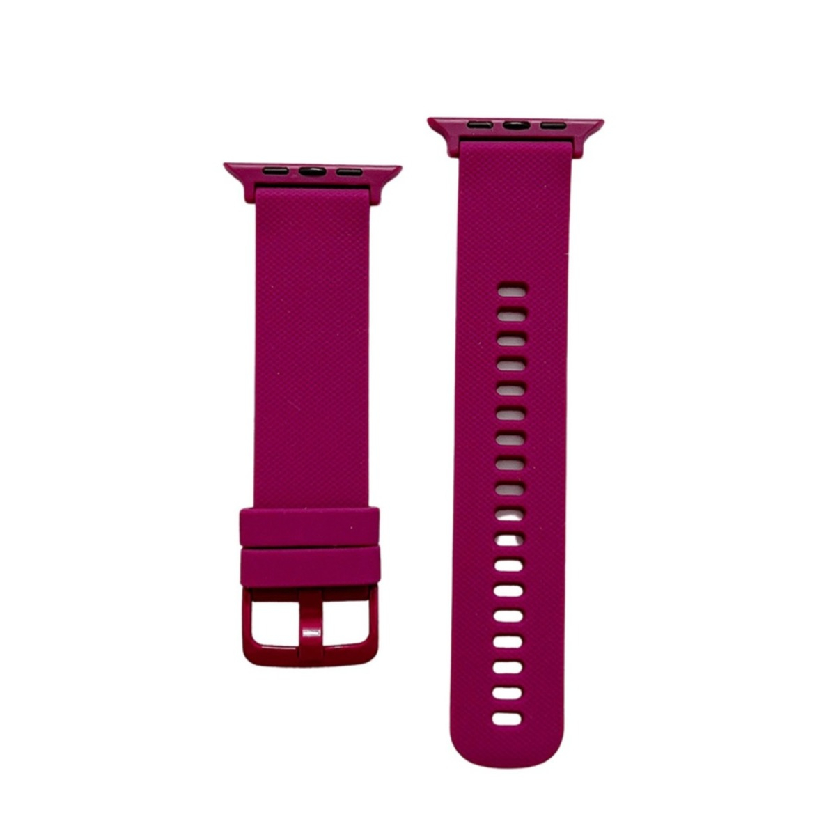 Image of Apple Watch (45/44/42 mm) Ersatz Silikon Sport Armband Grip (Gelenkumfang: 175-230mm) - Dunkelrot bei Apfelkiste.ch