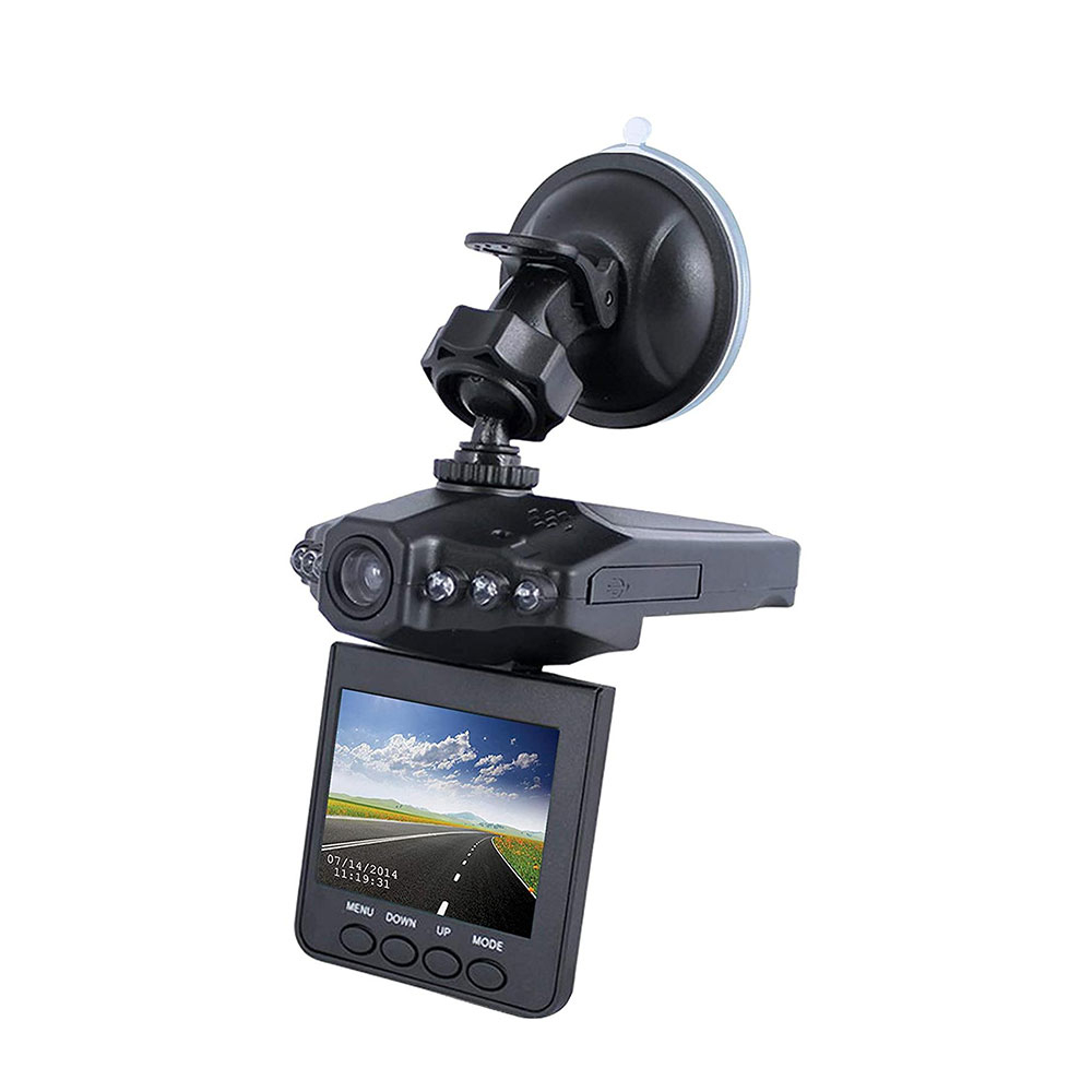 Image of Auto Dashcam HD DVR Kamera mit 120° Weitwinkel 2.5" Display und Micro SD Slot + Saugnapf Halterung - Schwarz bei Apfelkiste.ch