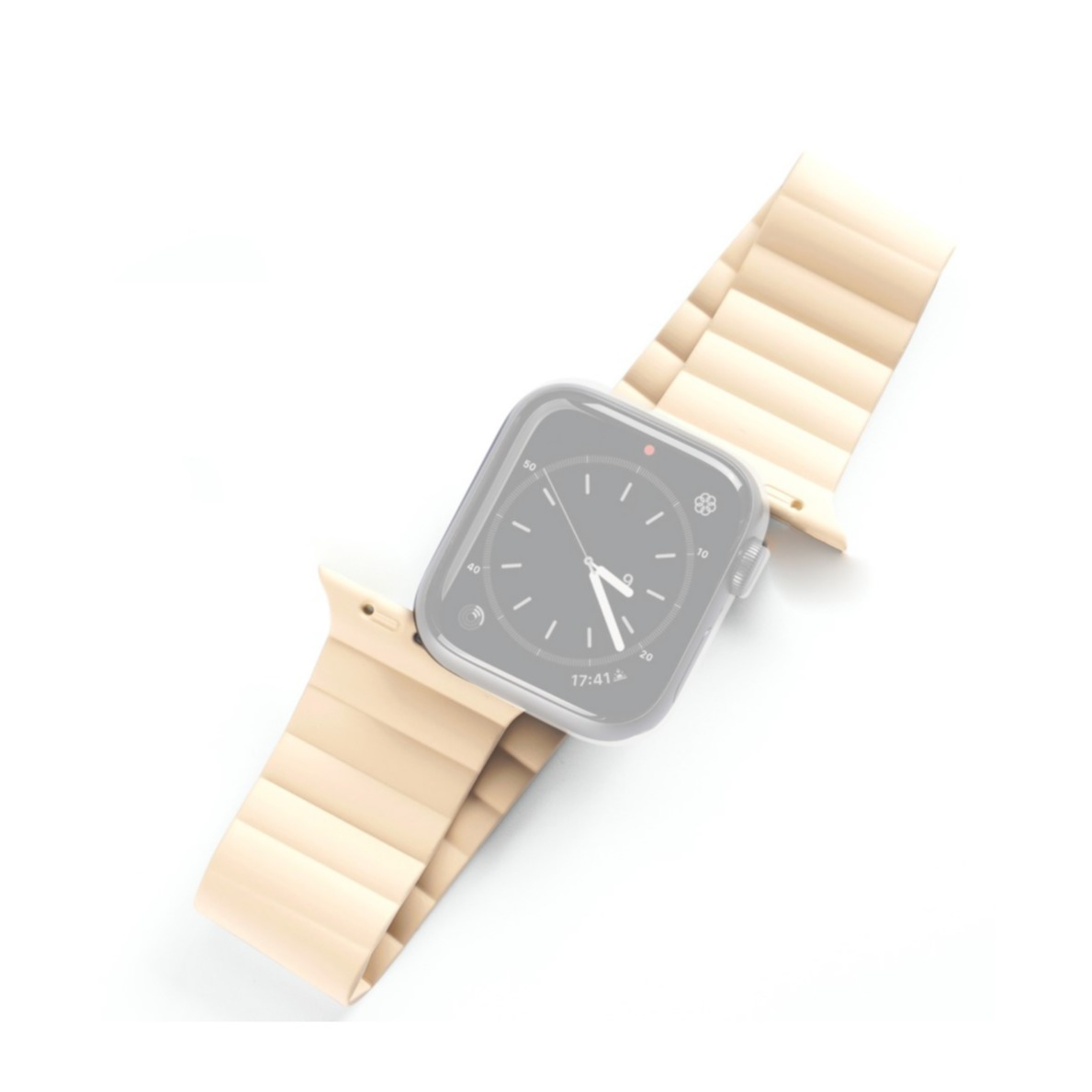 Image of Dux Ducis - Apple Watch (41/40/38 mm) Silikon Armband mit Magnetverschluss (Gelenkumfang: 155-235mm) - Beige bei Apfelkiste.ch