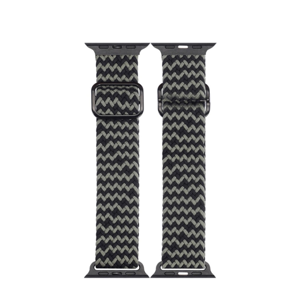 Image of Dux Ducis - Apple Watch (41/40/38 mm) Elastisches Nylon Gummi Armband mit Schnalle (Gelenkumfang: 150-230mm) - Grün / Schwarz bei Apfelkiste.ch