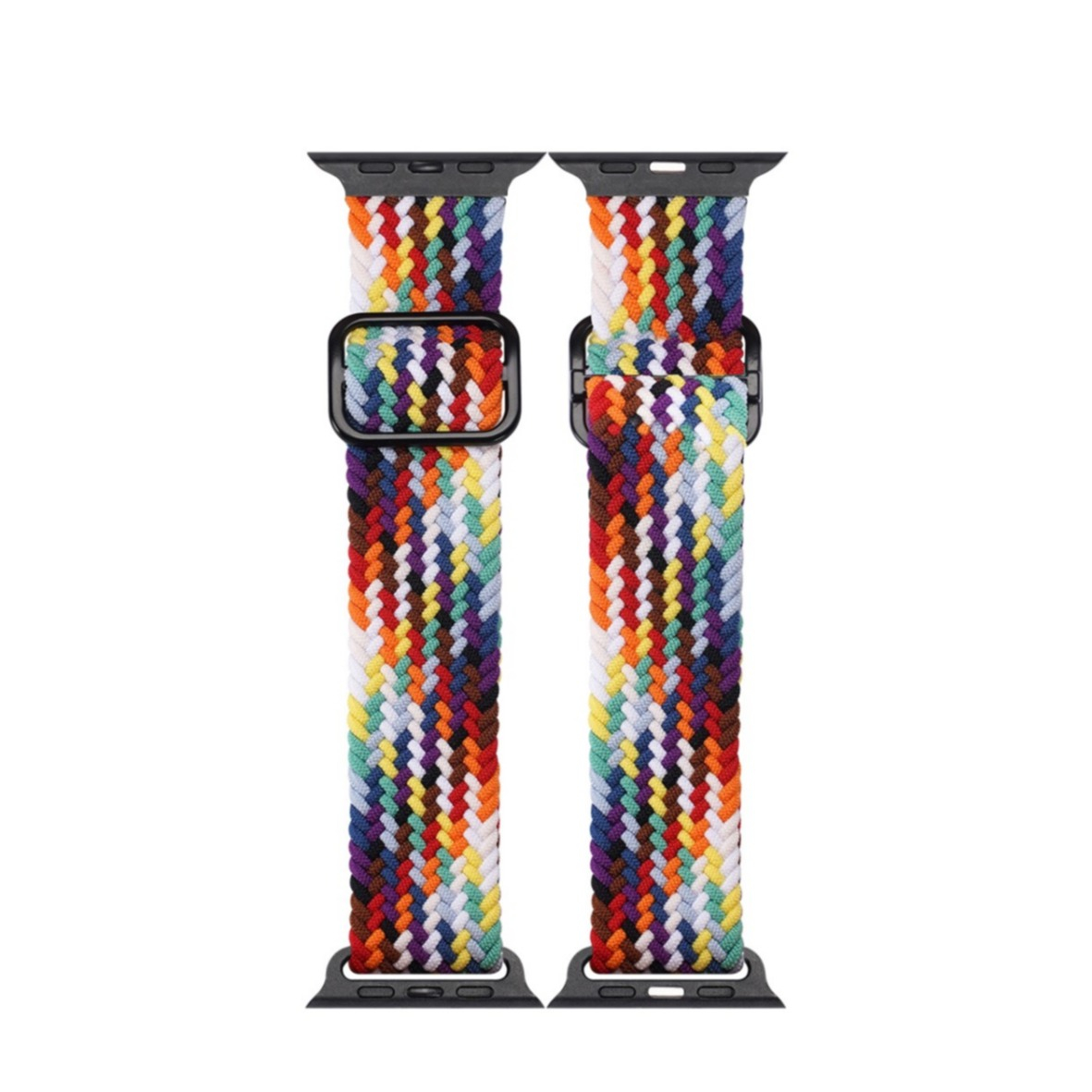 Image of Dux Ducis - Apple Watch (41/40/38 mm) Elastisches Nylon Gummi Armband mit Schnalle (Gelenkumfang: 150-230mm) - Regenbogen bei Apfelkiste.ch